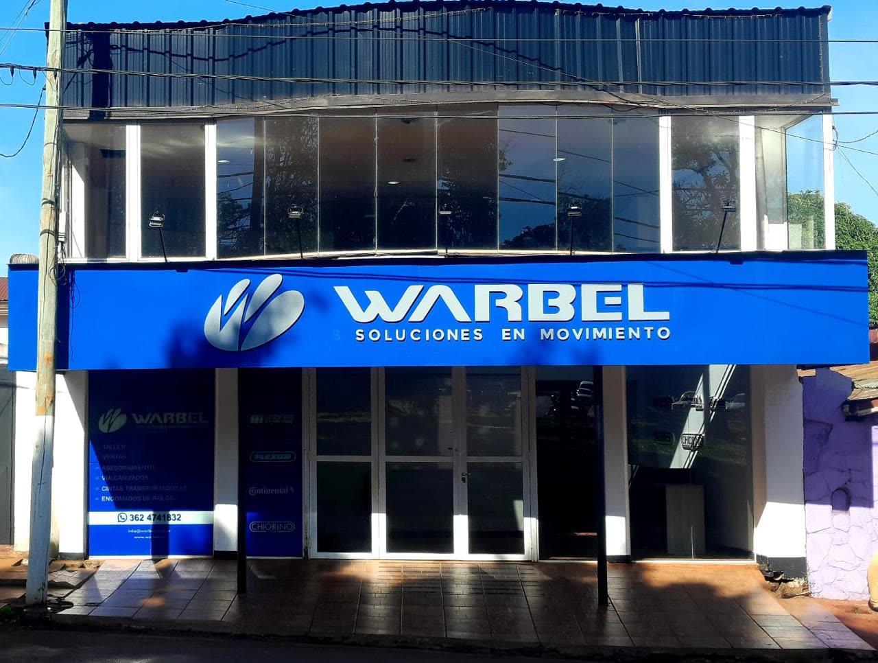 Fachada sucursal Warbel Eldorado, Misiones — vista frontal