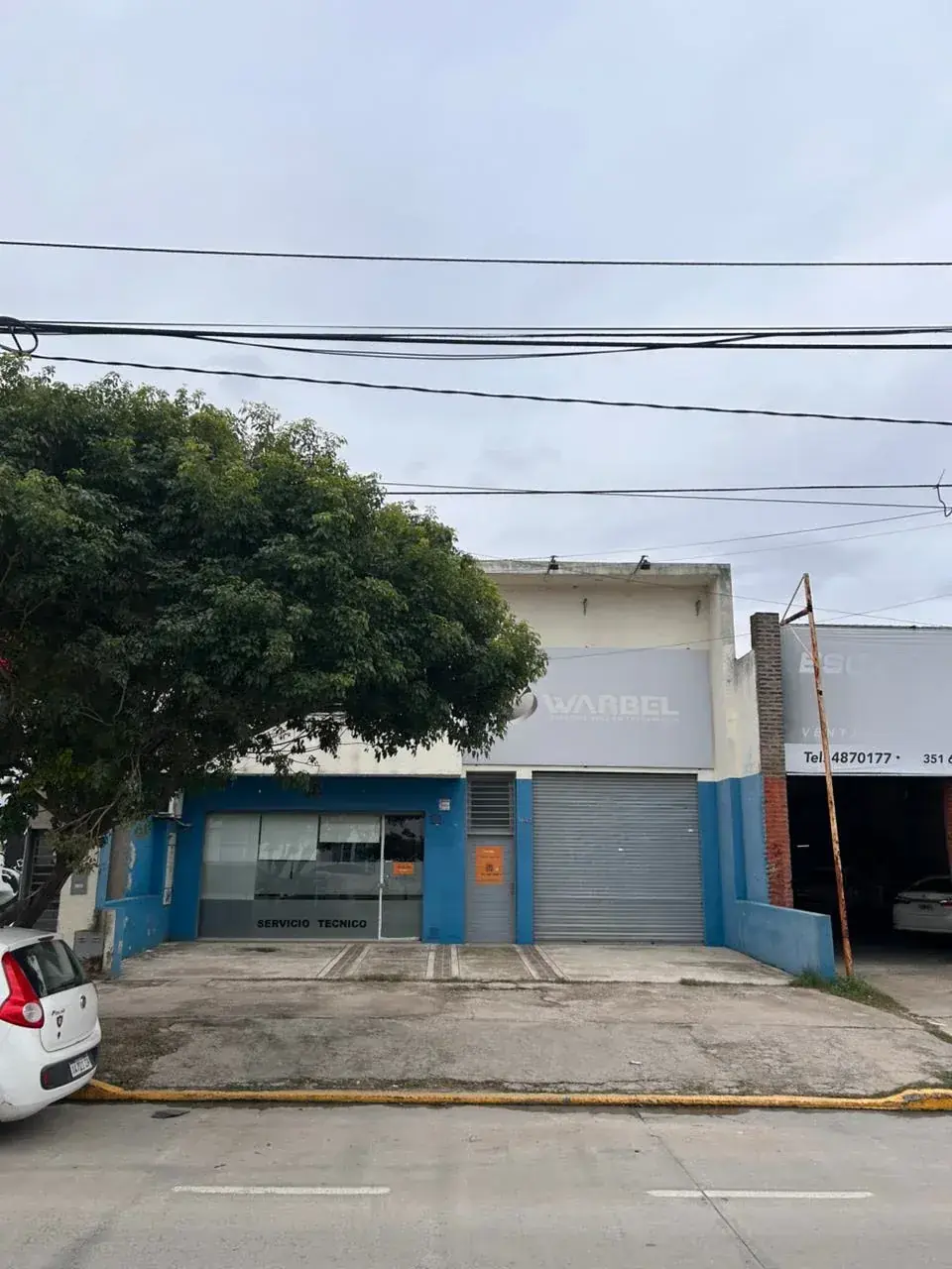 Fachada sucursal Warbel Córdoba — Duarte Quirós 3642, servicio técnico en bandas transportadoras industriales